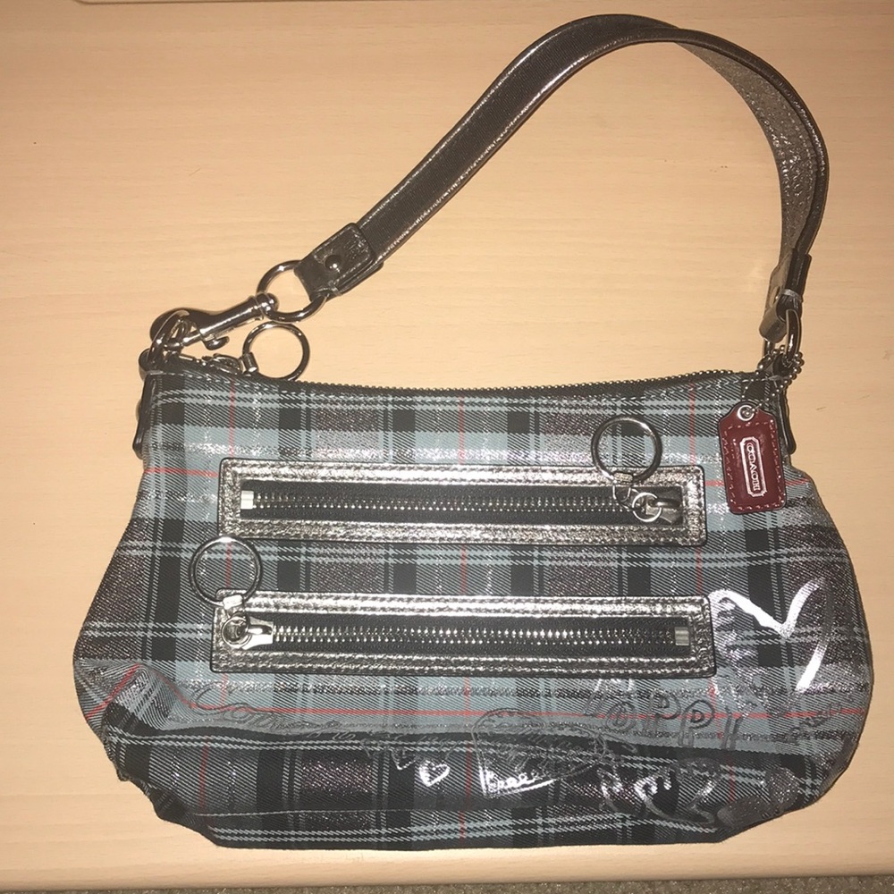 Coach teen plaid purse